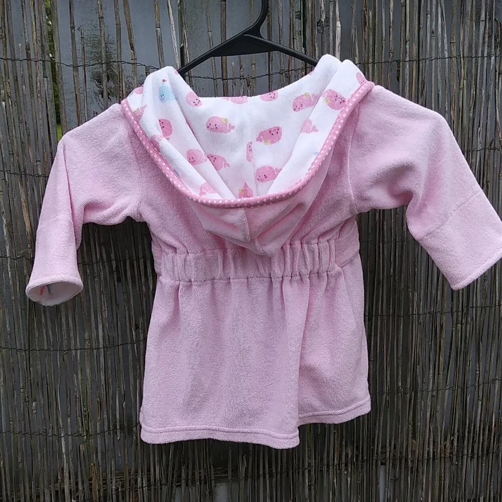 Baby Girl Carter's Pink Terry Hooded Robe - 0-9M